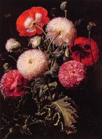 Johan Laurentz Jensen - Still Life with Pink Red and White Poppies